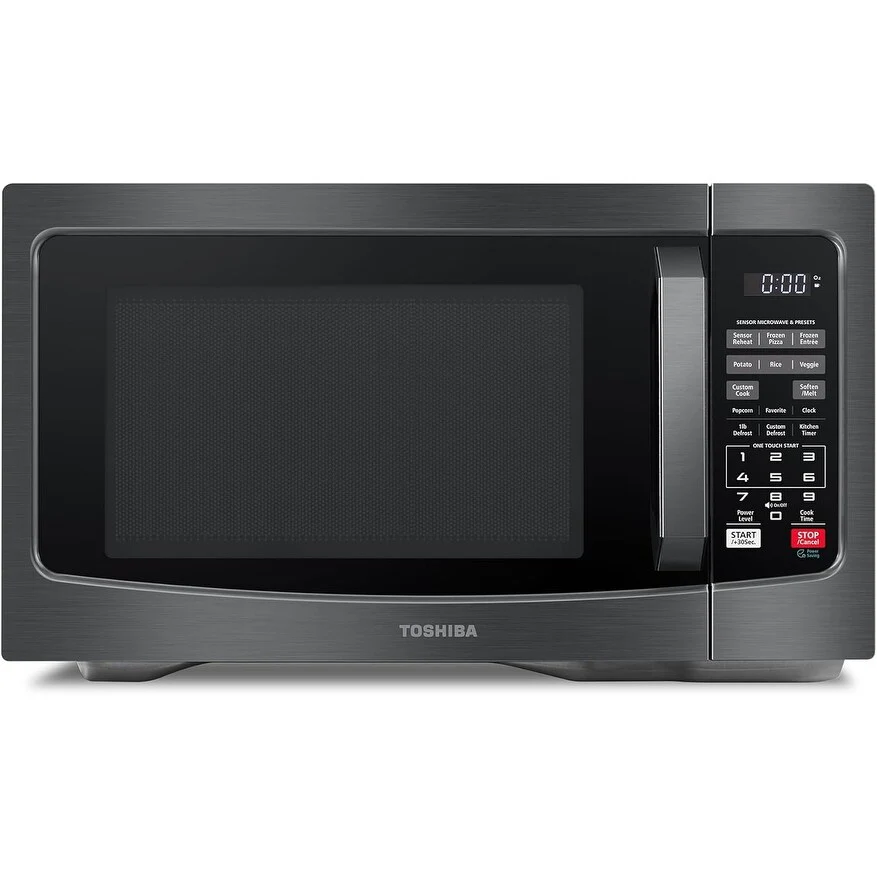 1.2 Cu Ft Countertop Microwave with Smart Sensor, 12.4" Turntable, 12 Auto Menus & ECO Mode in Black 1000W