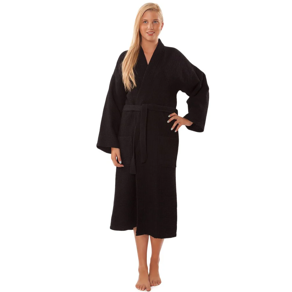 Lightweight Waffle Kimono Unisex Spa Robe