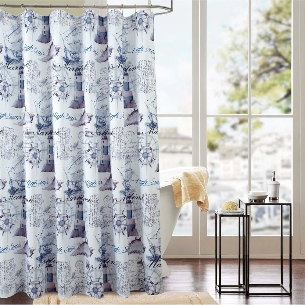 Classic Maritime 70 x 72 in. Printed Shower Curtain
