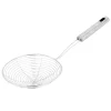 Kitchen Stainless Steel Spiral Noodles Food Mesh Strainer Ladle - Silver Tone