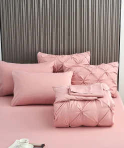8 Piece Pintuck Comforter Set with Sheets