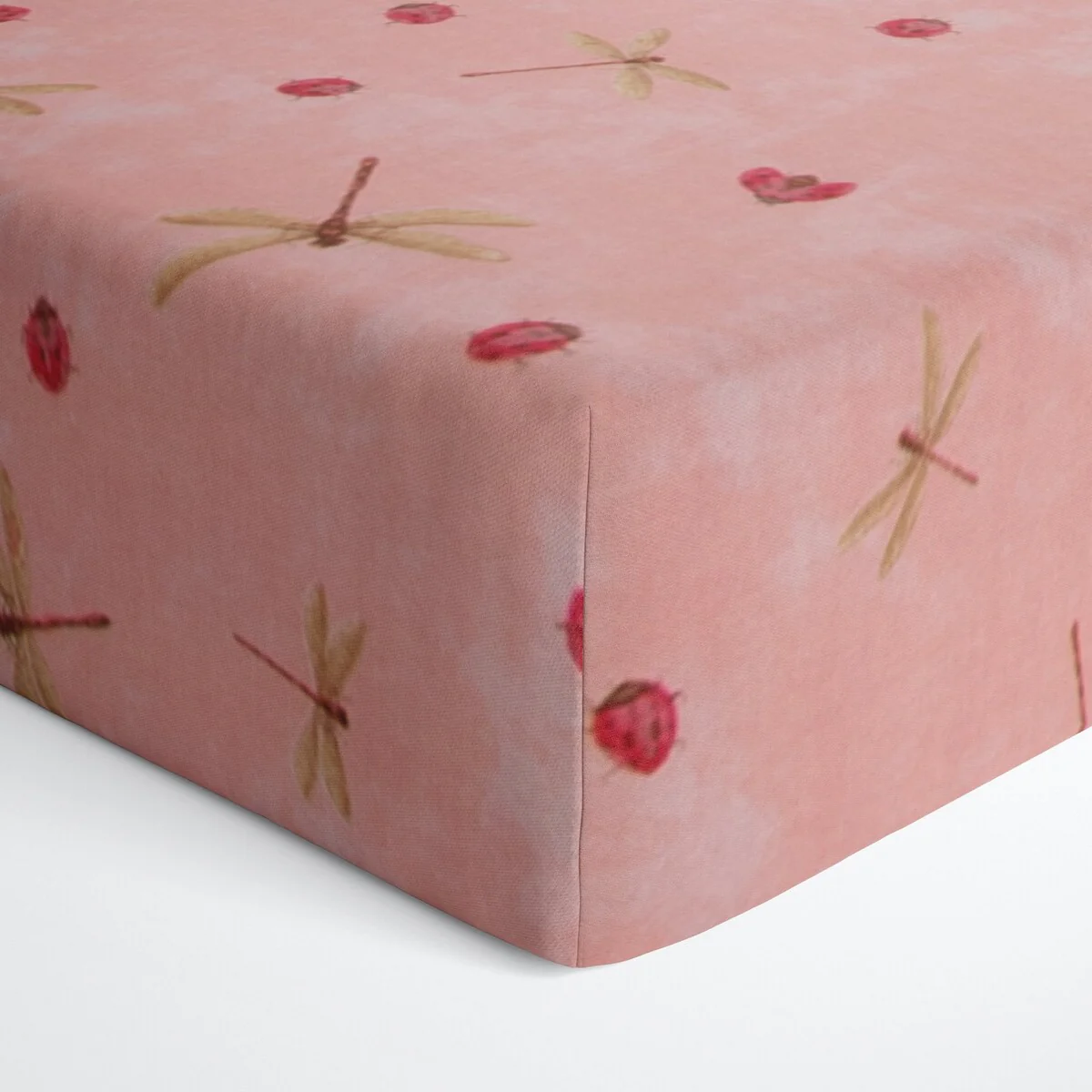 Glenna Jean Pink Bug Fitted Crib Sheet