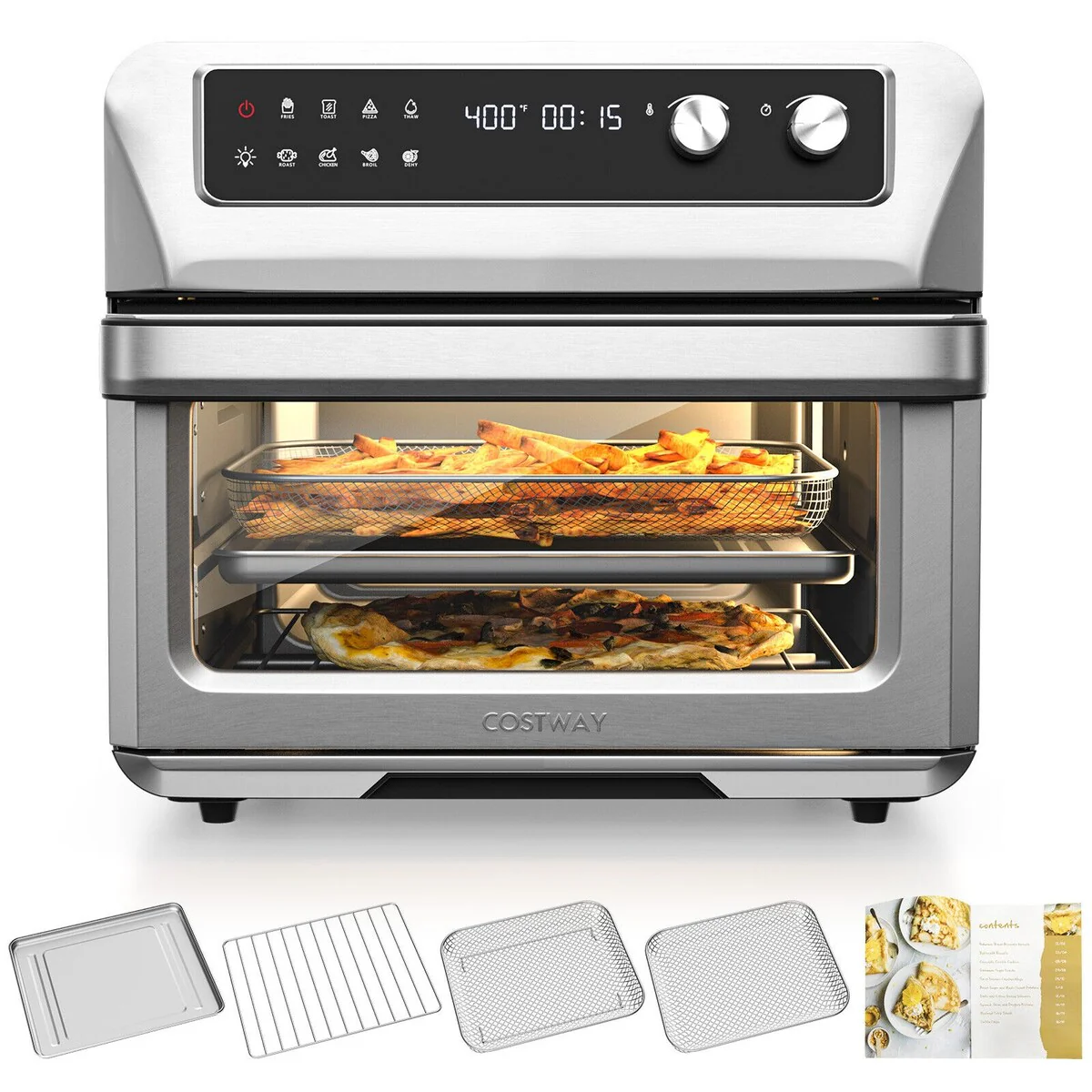 21 QT 1800W Convection Air Fryer Toaster Oven Digital Countertop Oven