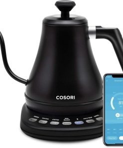 COSORI Electric Gooseneck Kettle with 5 Temperature Control Presets, Pour Over Kettle for Coffee & Tea, Hot Water Boiler, 100% Stainless Steel Inner Lid & Bottom, 1200W/0.8L