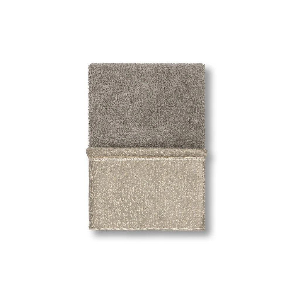 Authentic Hotel and Spa Turkish Cotton Della Jacquard Dark Grey Washcloth