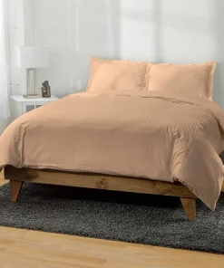 Kotter Home 650 Thread Count Striped Cotton Duvet Set