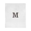 Avanti Linens Wht/Gry Block Monogram Bath Towel - Bath Towel