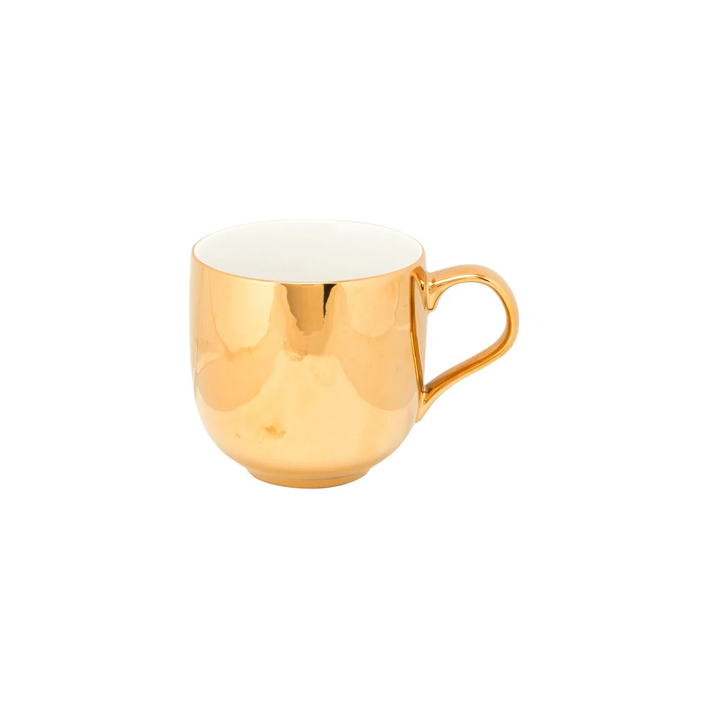 10 Strawberry Street 2-tone White and Gold Porcelain Mugs (Set of 6)