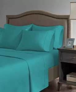 2200 Count 6 Pc Premium Bamboo Deep Pocket CalKing Sheet Teal