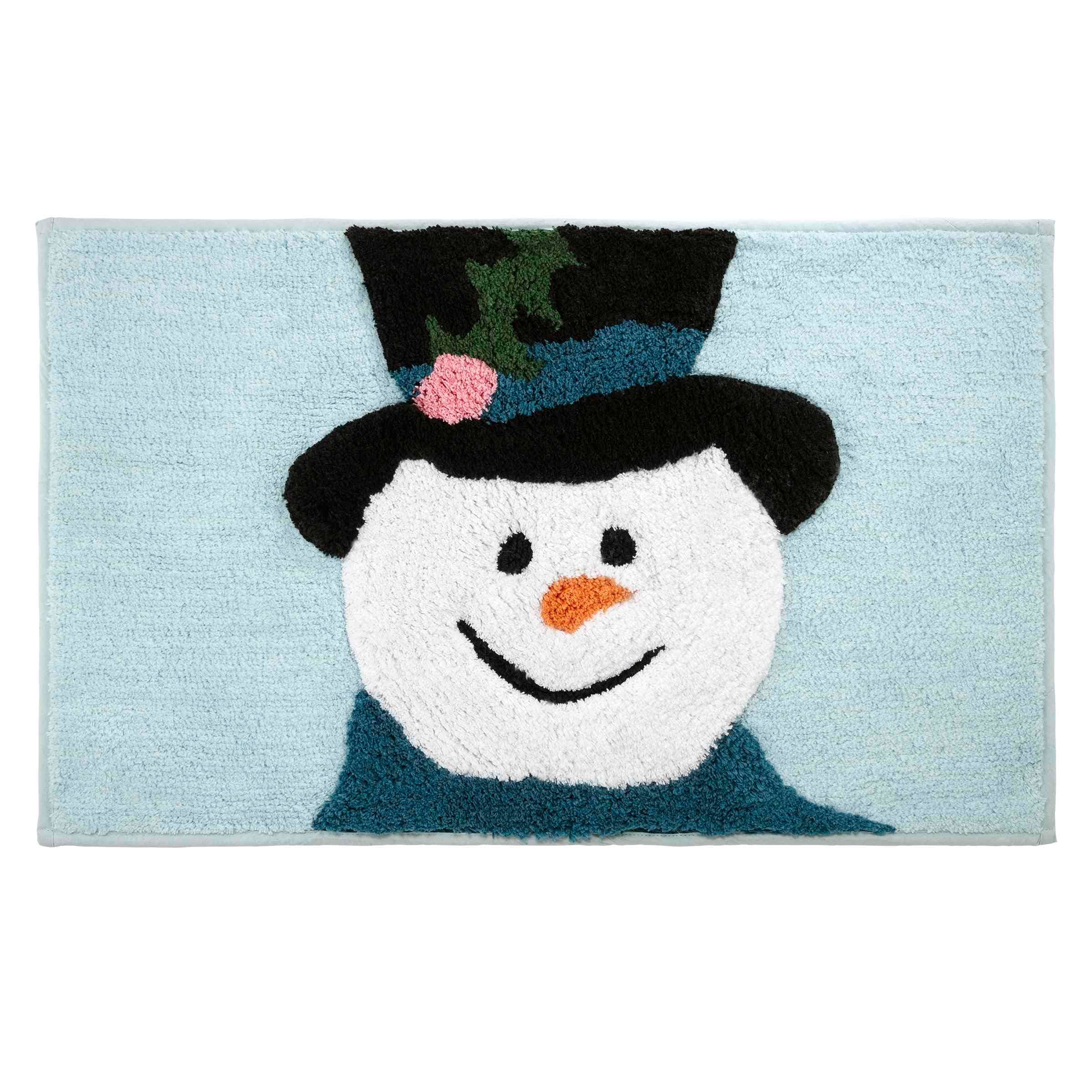 Avanti Linens Blue Snowman Rug