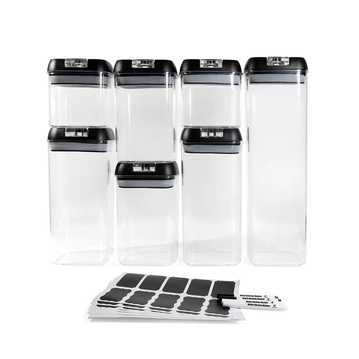 7 Pc Airtight Food Storage Containers,Pantry Organization And Storage For Dry Food