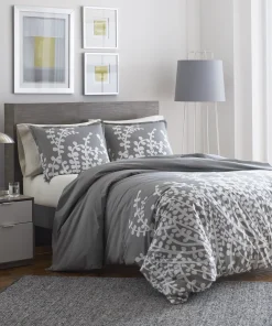 Copper Grove Crocus Grey Branches Printed 3-piece Comforter Set