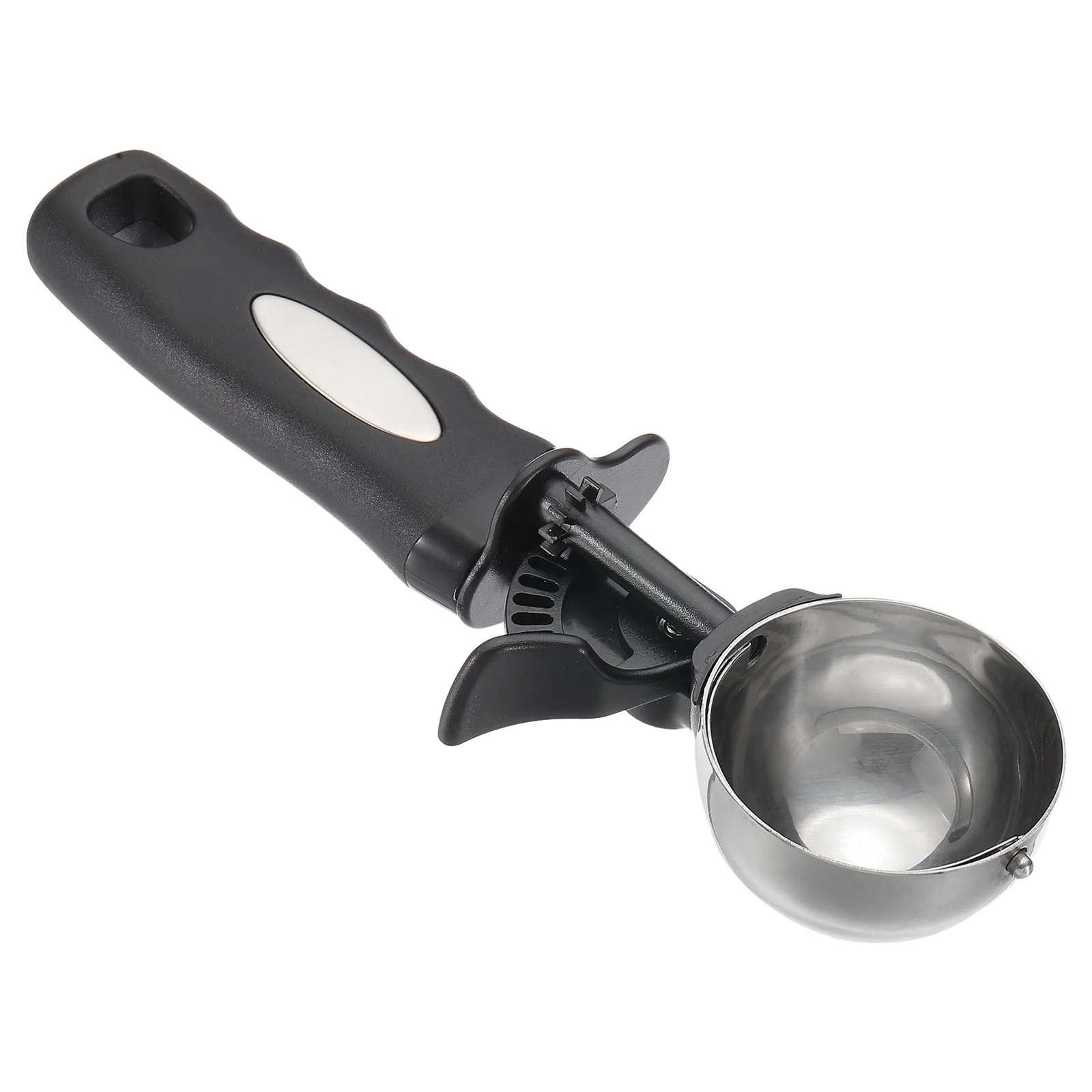 4 Ounce Ice Cream Scoop with Trigger, Portion Cookie Scoop - Black - 4 Ounce