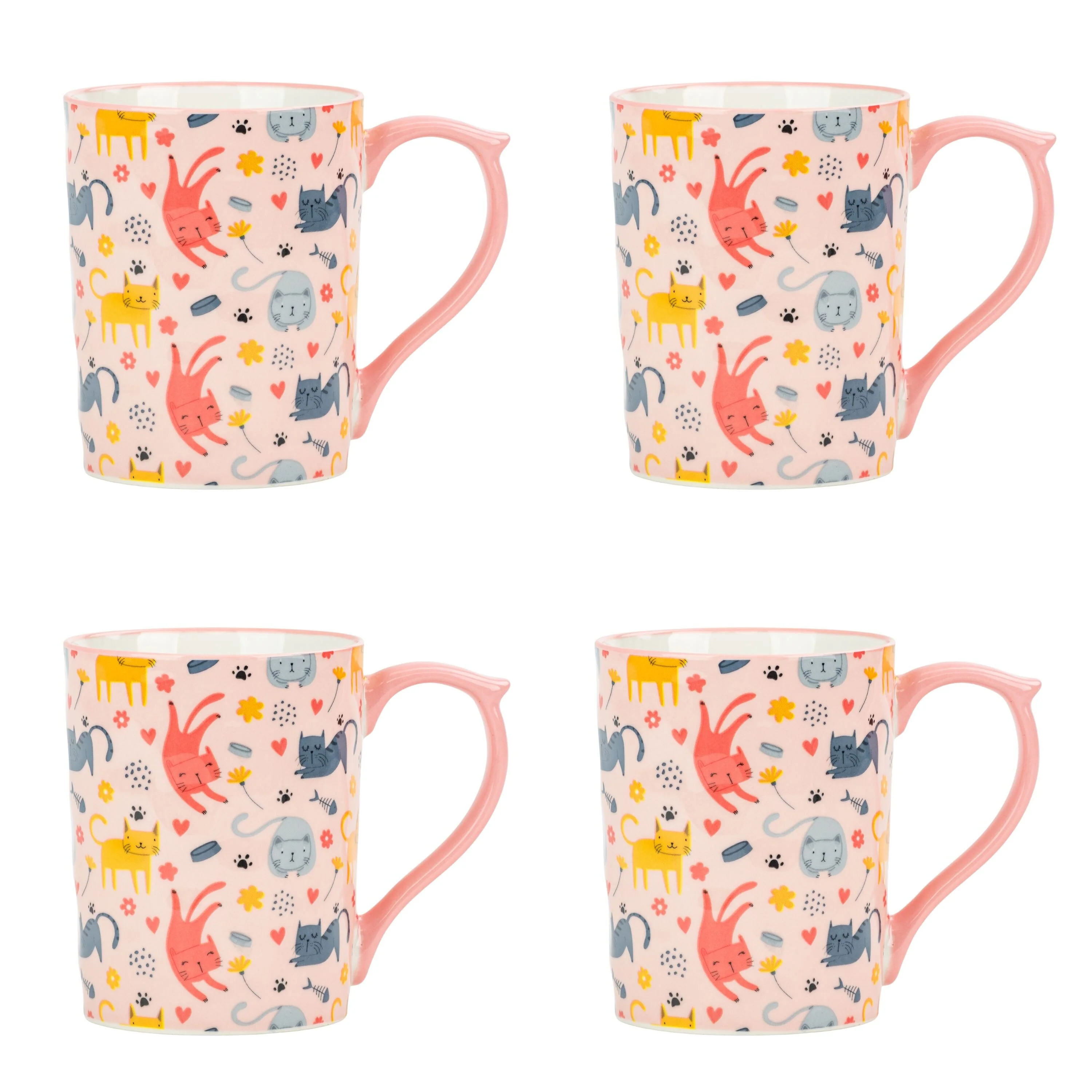 10 Stawberry Street Sylvie Animals Mug, Set of 4