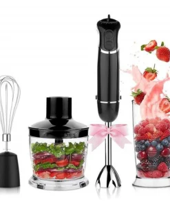 Daily Boutik 800W 4 in 1 Immersion Hand Stick Electric Blender Mixer - 9.9" x 5.5" x 9.9"