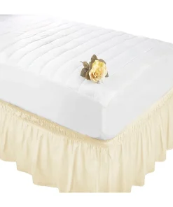 Home Details Wrap Around Bed Ruffle Twin/Full in Beige