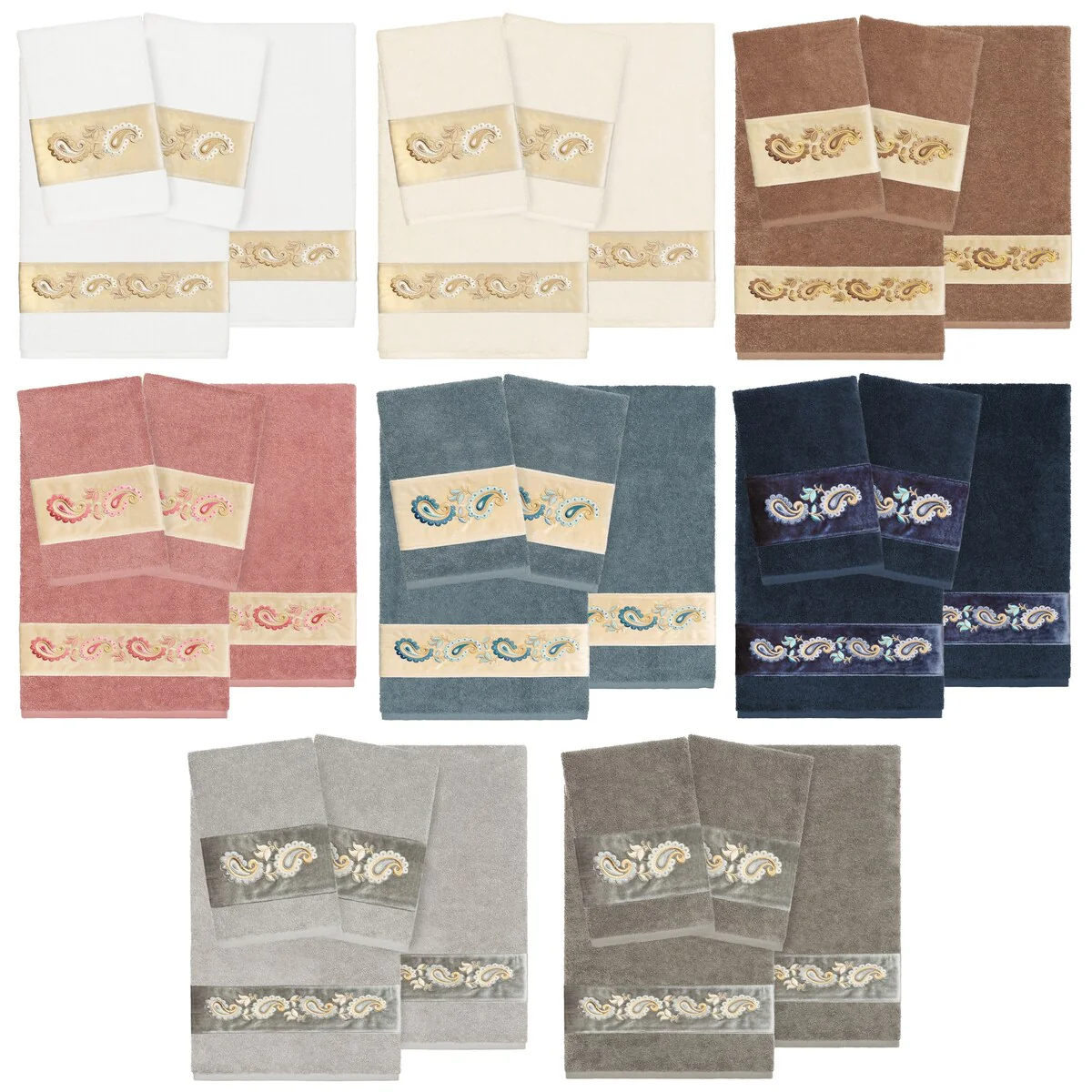 Authentic Hotel and Spa Turkish Cotton Mackenzie 4PC Towel Set