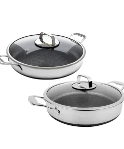 LIVWELL DiamondClad 4pc Hybrid Nonstick Fry & Saute Pan Set