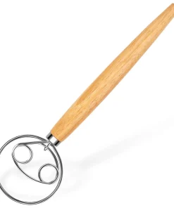 Danish Dough Whisk Wooden Handle