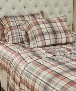 Highland 300 Thread Count Cotton Extra Deep Pocket Plaid 4-piece Bed Sheet Set