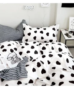 Berlin Heart Print 100% Cotton Duvet Cover Set