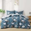 All Season Floral Printed Reversible 7-Piece Bed in a Bag With Sheet Set