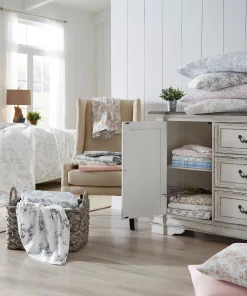 Laura Ashley Cotton Flannel Deep Pocket Sheet & Pillowcase Set