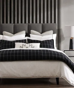 HiEnd Accents Windowpane Plaid Modern Rustic Bedding 3 Piece Comforter Set