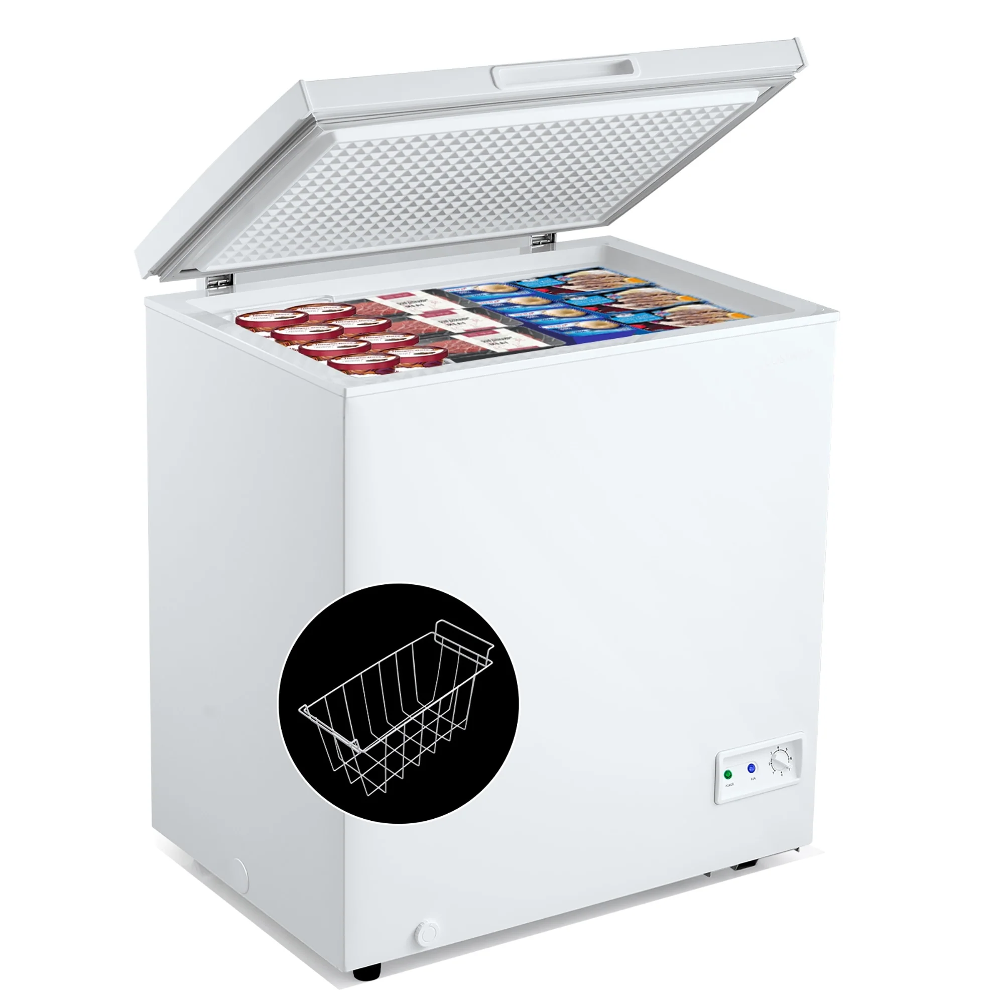Costway 5 Cubic Feet Chest Freezer w/Removable Storage Basket Deep - See Details