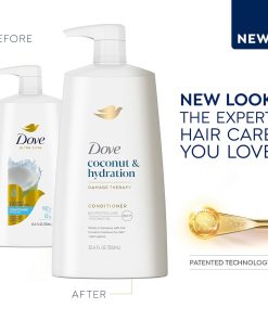 Dove Ultra Care Coconut & Hydration Conditioner for Dry Hair with Jojoba and Sweet Almond Oils, 25.4 oz