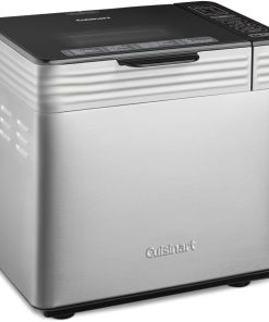 Cuisinart Bread Maker Machine, Compact and Automatic, Customizable Settings, Up to 2lb Loaves, CBK-110P1, Silver,Black