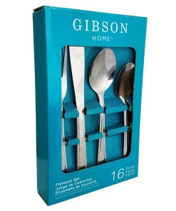 Gibson Home Dempster 16 Peice Flatware Set with Tumble Finish