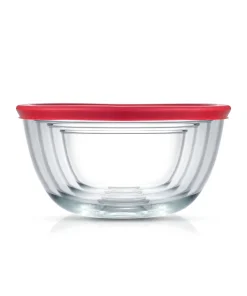 JoyFul by JoyJolt Set of 4 Glass Mixing Bowls With Lids - 16.5 oz, 33.5 oz, 50.5oz, 67.5oz