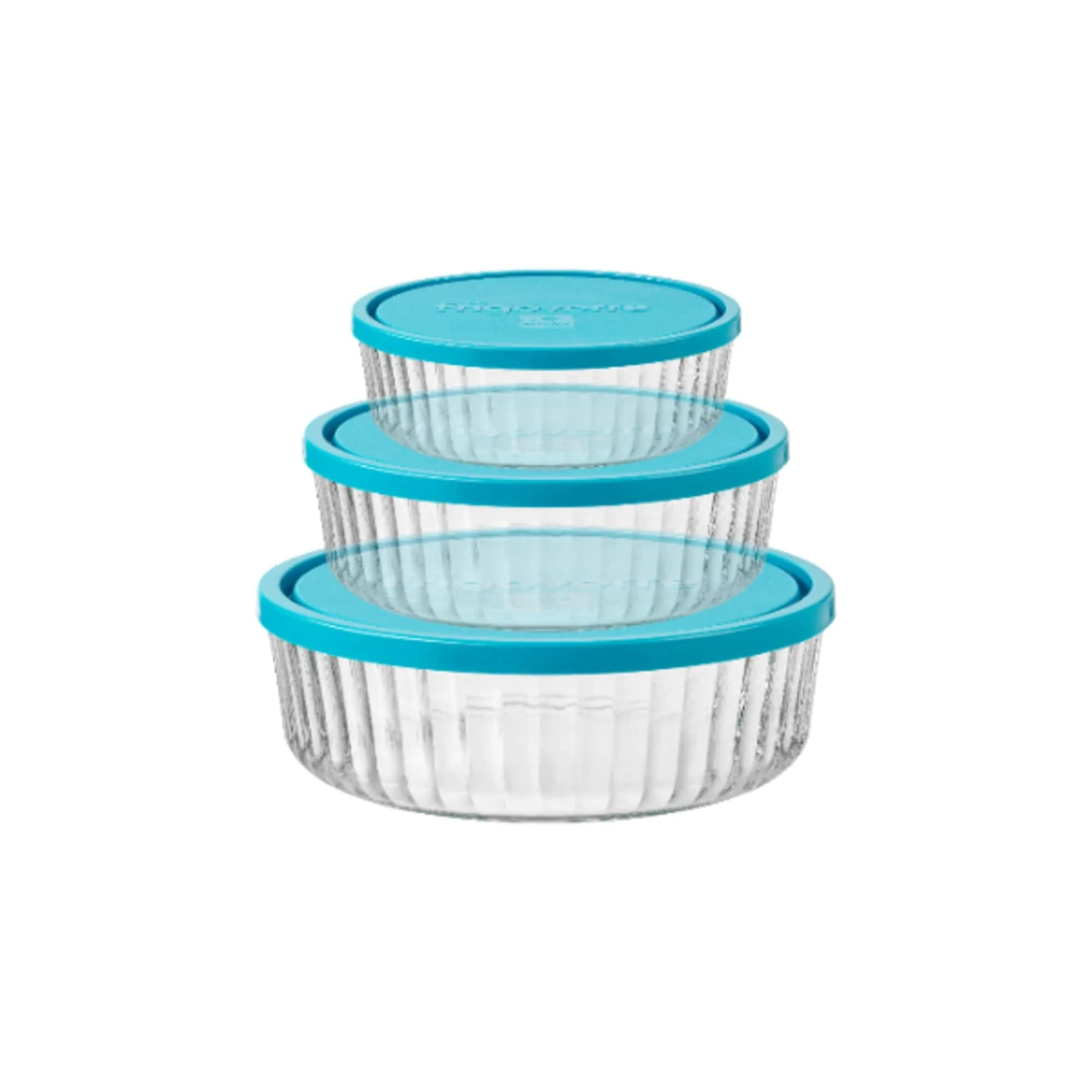 Bormioli Rocco Frigoverre Brilliante Round Glass Containers Set