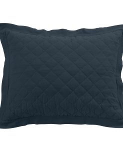 HiEnd Accents Diamond Pattern Linen Cotton Diamond Quilted Pillow Sham, 1PC