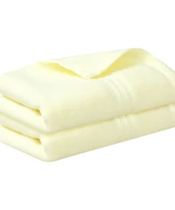 Cotton Hand Towels Set, Highly Absorbent and Quick Drying, Multi-Purpose Towel for Camping, Hotel, Spa 14" x 30" Yellow