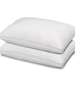 Ella Jayne Soft Luxury Plush Gusseted Soft Gel Filled Stomach Sleeper Pillow, Set of 2
