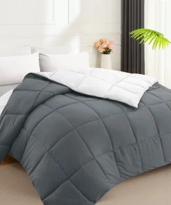 JEAREY Ultra-Lightweight Reversible All-Season Comforter, Cooling Down Alternative Duvet Inserts