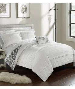 Chic Home Atticus White Duvet Cover 4 Piece Set