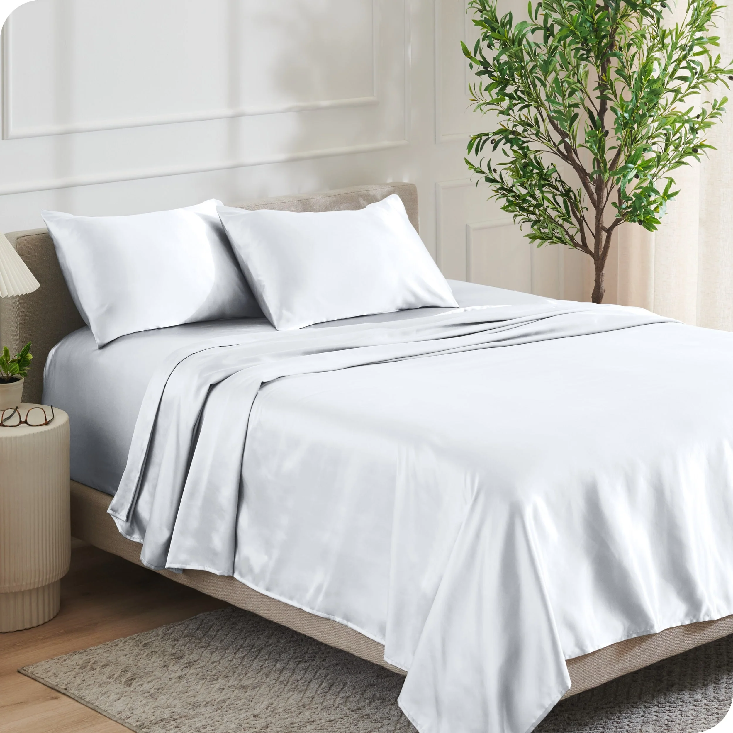 Bare Home Poly Satin Sheet Set