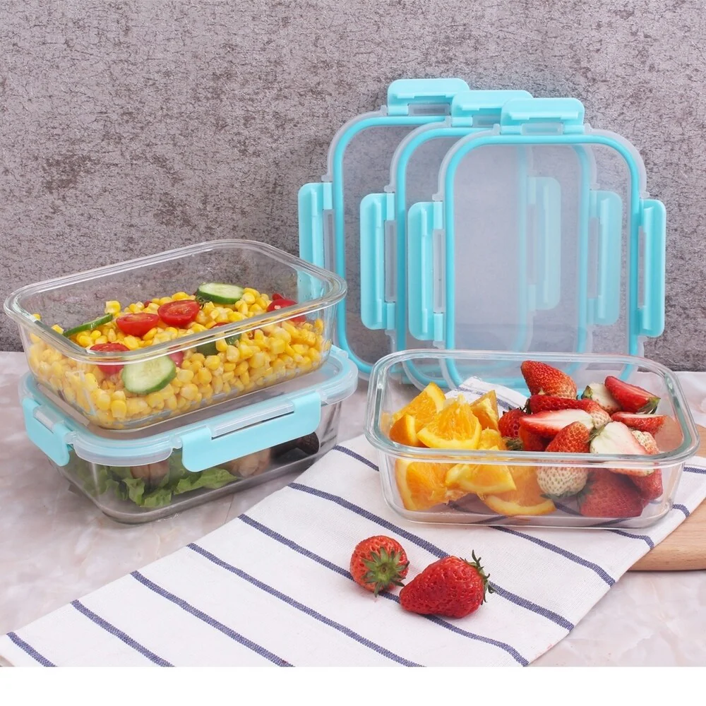 1-Compartment, 3 x 35.5 oz. (4.4 cups) Rectangle Containers