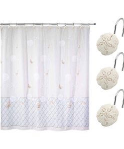 Avanti Linens Seaglass 13-Piece Shower Curtain & Hook Set