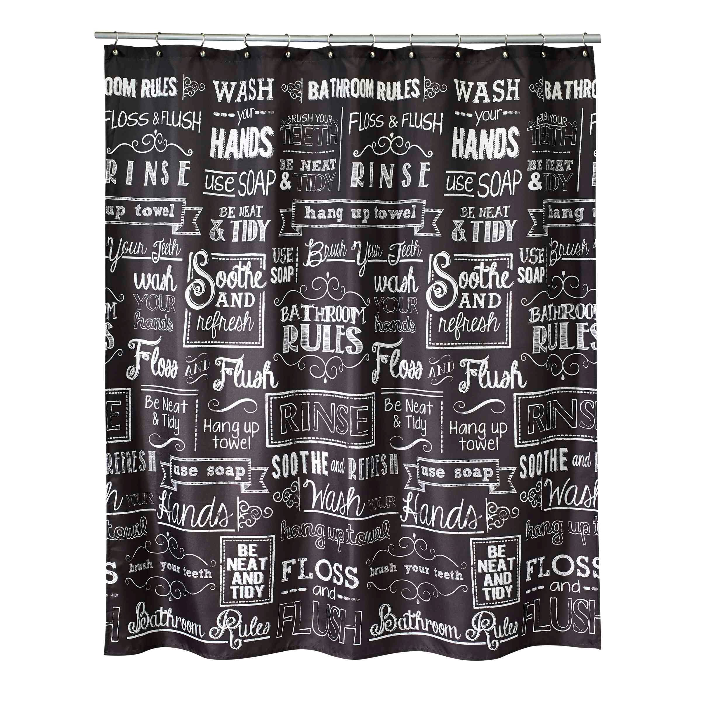Avanti Linens Chalk It Up Shower Curtain