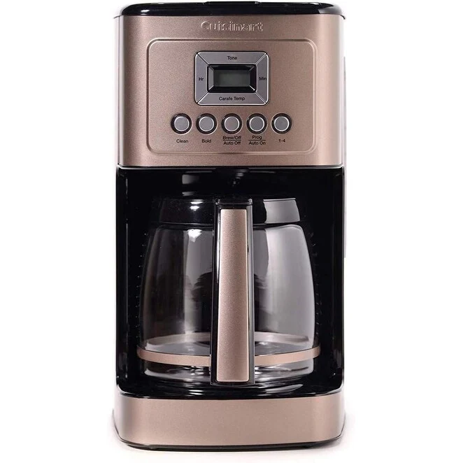 14-Cup Automatic Coffee Maker, Glass Carafe, Brew Strength Control, 1-4 Cup Setting, Stainless Steel Umber