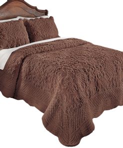 Elegant Scroll and Lattice Pattern Ultra Soft Fake Fur Quilt