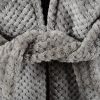Cheer Collection Shawl Collar Unisex Flannel Bathrobe