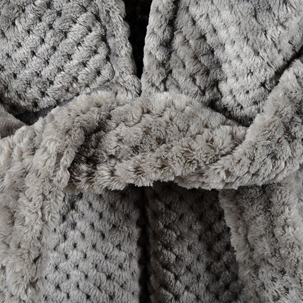 Cheer Collection Shawl Collar Unisex Flannel Bathrobe