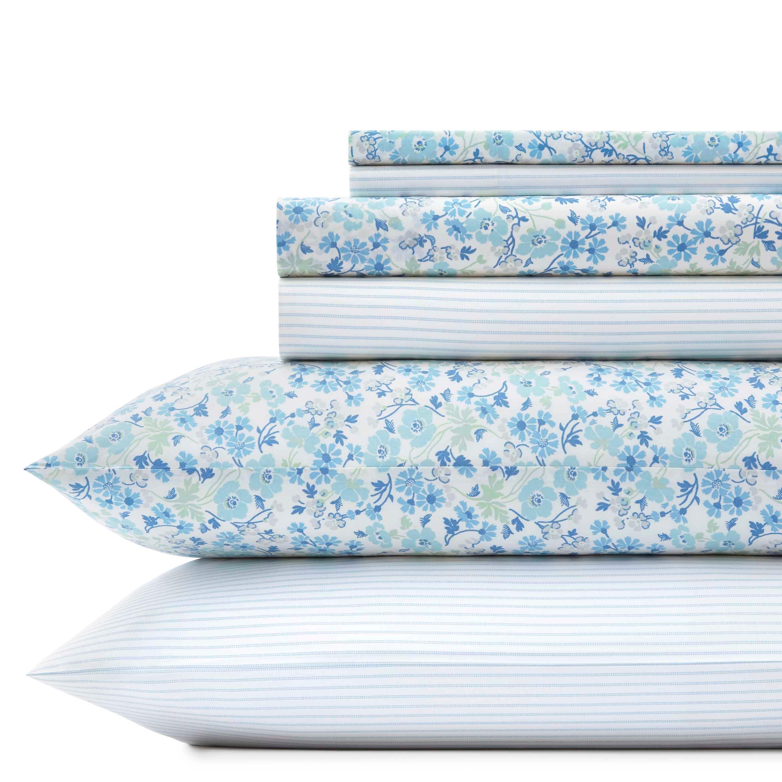 Laura Ashley Mixed Print Cotton 6 Piece Sheet Sets