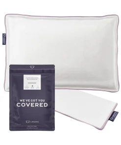 Lincove Cotton Sateen Pillow Protector - Zippered Cover for Pillows - Ideal for Toddler or Travel Pillows 13" x 18"