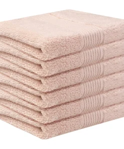 Cotton Wash Cloths for Face, Striped Face Cloths, Highly Absorbent and Lightweight Towels for Bathroom, Hotel, Spa 13" x 13"